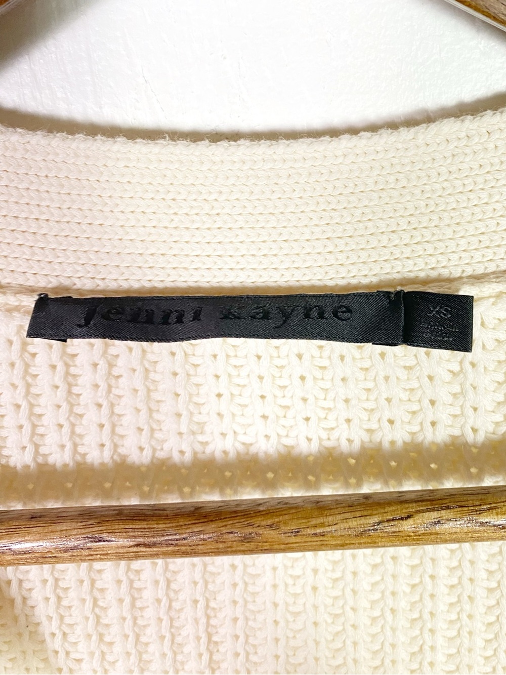 Jenni Kayne Cotton Cocoon Cardigan Ivory - Picture 5 of 6